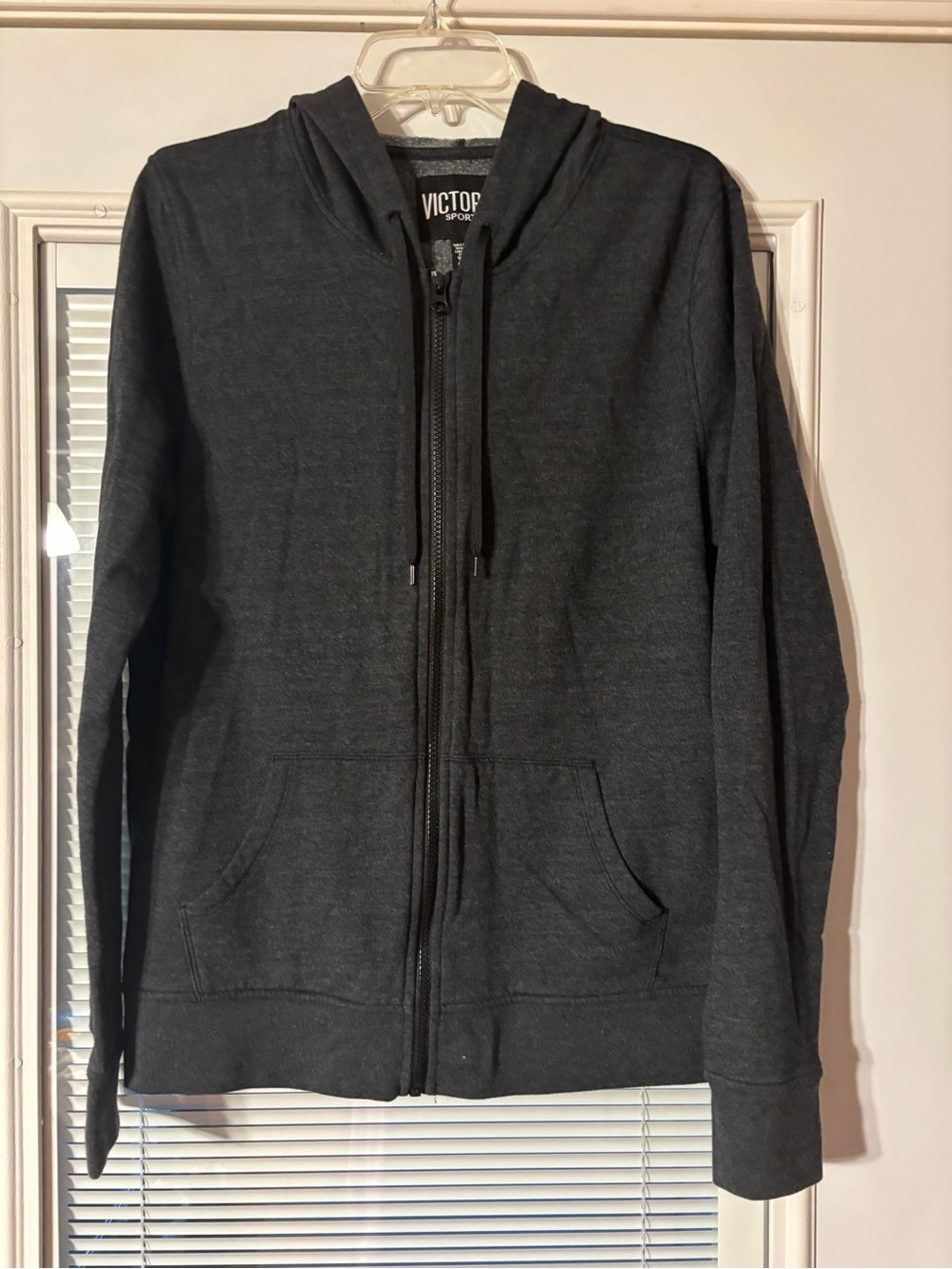 Victoria's Secret Sport Gray Heather Full-Zip Hoodie